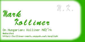 mark kolliner business card